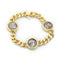 Bracelet Bulgari Monete - Bracelet en or jaune avec trois monnaies anciennes 58 Facettes 717B26_M