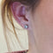 Boucles d'oreilles Boucles d’oreilles en or blanc et diamants naturels 58 Facettes #4865