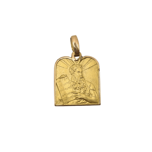 Pendentif Pendentif Table de la Torah en or jaune 18k 58 Facettes #4871