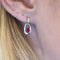 Boucles d'oreilles Boucles d’oreilles en or blanc 18k et rubis 58 Facettes #4886