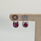 Boucles d'oreilles Boucles d’oreilles en or blanc 18k et rubis 58 Facettes #4886