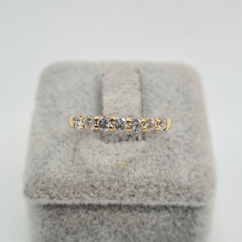 Bague 54 Bague en or jaune 18k ornée de diamants 58 Facettes #4914