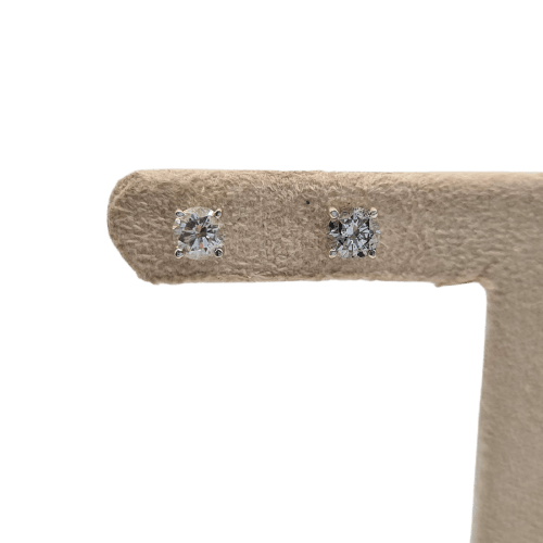 Boucles d'oreilles Boucles d’oreilles en or blanc 18k avec diamants 58 Facettes #4915