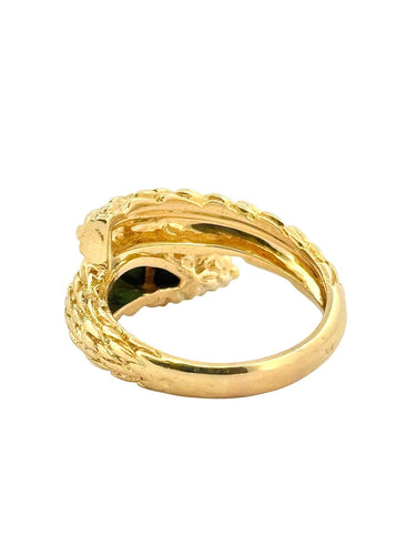 Bague 54 Boucheron Serpent Bohème - Bague en or jaune 18 carats et turquoise naturelle 58 Facettes SB