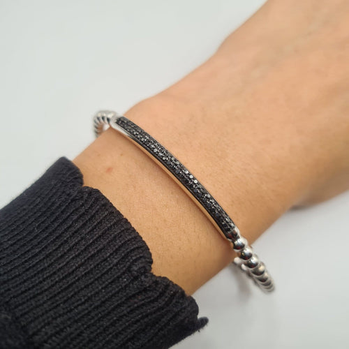 Bracelet Bracelet boule en or blanc 18k 58 Facettes #4917