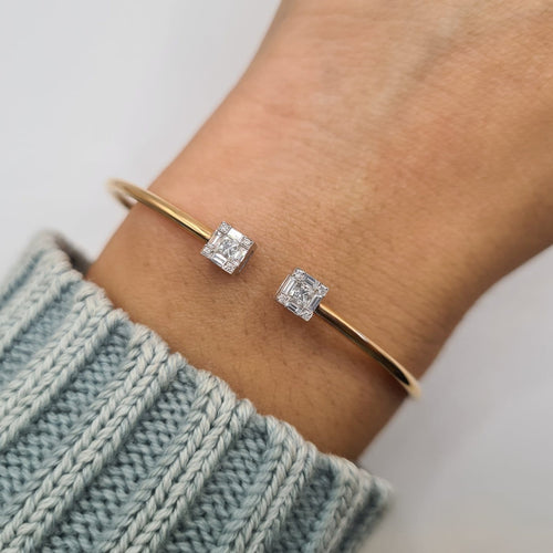 Bracelet Bracelets joncs en or rose 18 carats 58 Facettes #4955