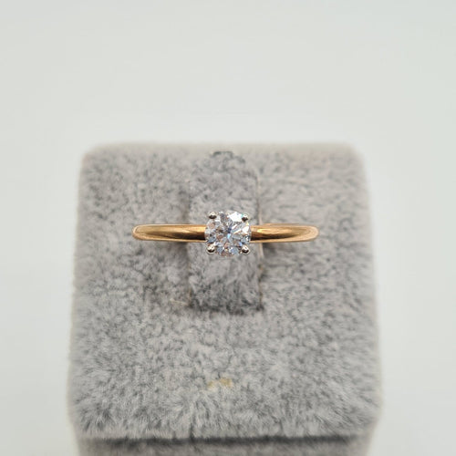 Bague 52 Alliance en or rose 18 carats avec diamant 58 Facettes #4957