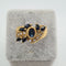 Bague 52 Bague en or jaune 18k avec diamants et saphir 58 Facettes #4960