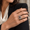 Bague 70 Bague dôme en or blanc 18 carats, saphirs et diamants 58 Facettes 1.0001745/3