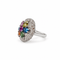 Bague 70 Bague dôme en or blanc 18 carats, saphirs et diamants 58 Facettes 1.0001745/3