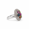 Bague 70 Bague dôme en or blanc 18 carats, saphirs et diamants 58 Facettes 1.0001745/3