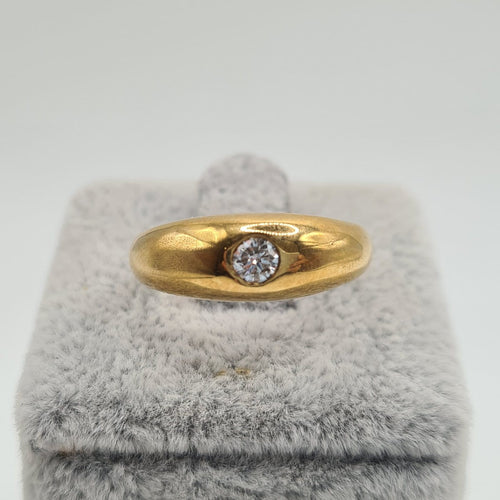 Bague 53 Alliance - Bague en or jaune 18 carats avec diamant 58 Facettes #4963