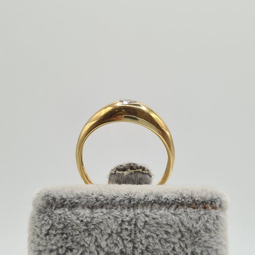 Bague 53 Alliance - Bague en or jaune 18 carats avec diamant 58 Facettes #4963