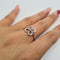 Bague 54 Bague fleur en or blanc 18k 58 Facettes #4966