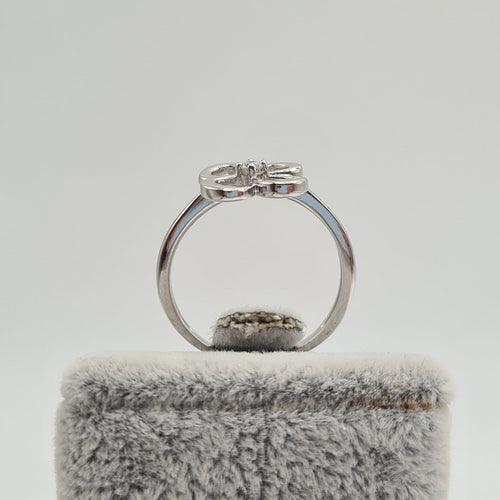 Bague 54 Bague fleur en or blanc 18k 58 Facettes #4966