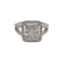Bague 53 Bague en or blanc 18k avec diamants 58 Facettes #4967