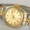 Montre Rolex - Montre Lady Oyster Perpetual Date en or jaune 14K et acier, cadran doré 58 Facettes A12O5
