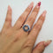 Bague 54 Bague fleur en or blanc 18k avec diamant 0,03 ct 58 Facettes #4970