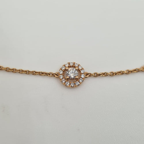 Bracelet Bracelet en or rose 18 carats serti de diamants 58 Facettes #4972