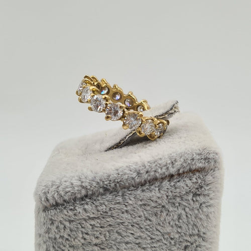 Bague 50 Bague en or jaune 18k sertie de diamants 58 Facettes #4974