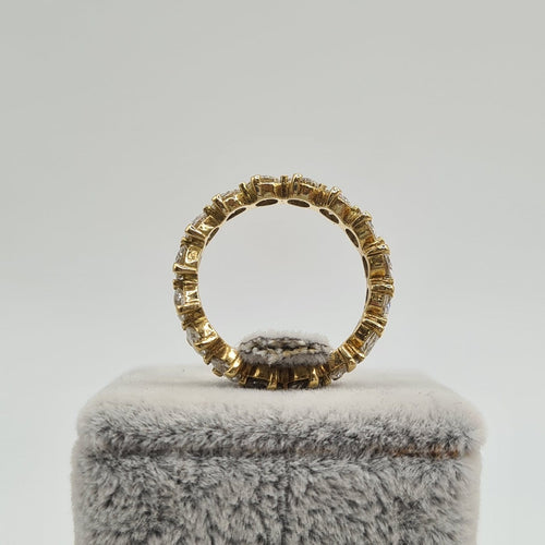 Bague 50 Bague en or jaune 18k sertie de diamants 58 Facettes #4974