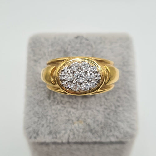 Bague Bague en or jaune 18k et diamants 58 Facettes #4978