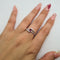 Bague 53 Bague en or blanc 18k et rubis 58 Facettes #4980