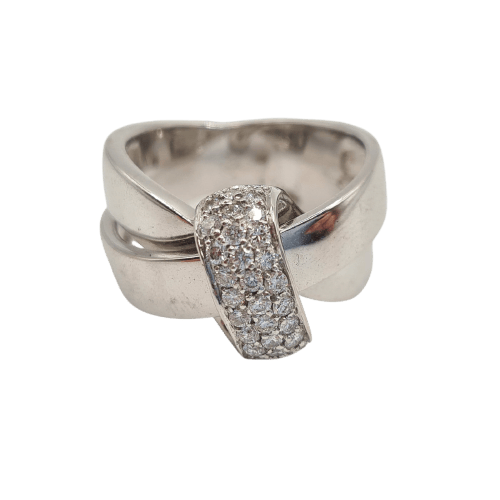 Bague 54 Bague en or blanc 18k et diamants 58 Facettes #4981