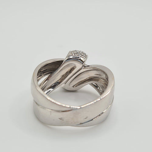 Bague 54 Bague en or blanc 18k et diamants 58 Facettes #4981
