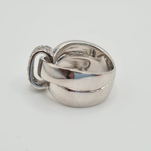 Bague 54 Bague en or blanc 18k et diamants 58 Facettes #4981