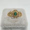 Bague 52 Bague en or jaune 18k avec émeraude et diamant 58 Facettes #4982