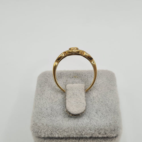 Bague 52 Bague en or jaune 18k avec émeraude et diamant 58 Facettes #4982