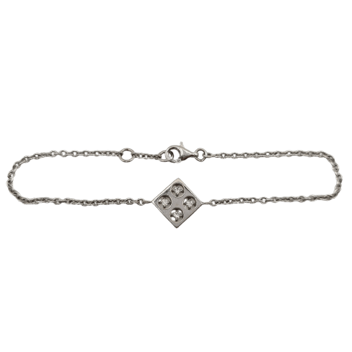 Bracelet Bracelet chaîne en or blanc 18k 58 Facettes #4983