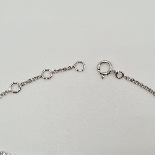 Bracelet Bracelet chaîne en or blanc 18k serti de diamants 58 Facettes #4984