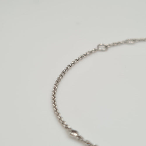 Bracelet Bracelet chaîne en or blanc 18k serti de diamants 58 Facettes #4984