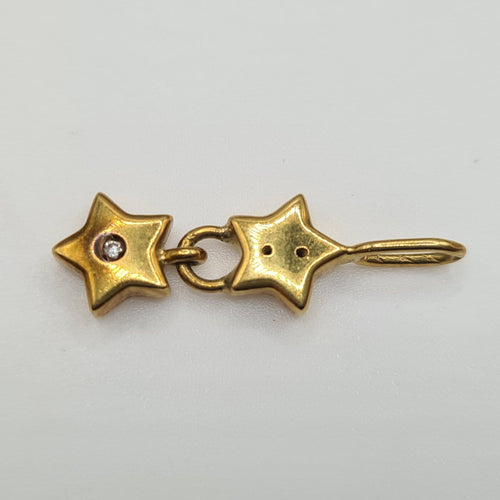 Pendentif Pendentif étoiles en or jaune 18 carats avec diamants 58 Facettes #4985