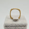 Bague carrée en or jaune 18k 58 Facettes #5043