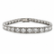 Bracelet tennis ancien en platine 850‰ et or gris 750‰, diamants naturels 58 Facettes po