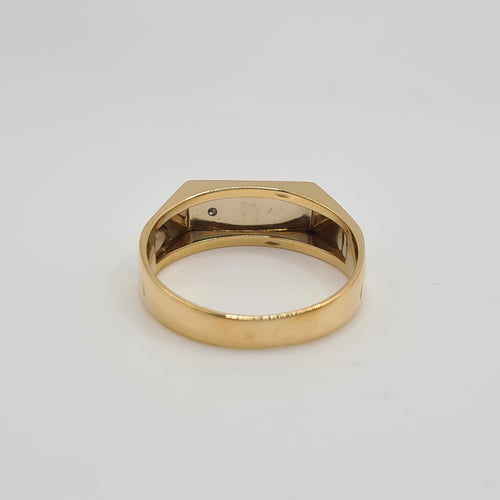 Chevalière en or jaune 18k 58 Facettes #5055