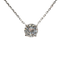 Collier - Chaîne en or blanc 18 carats avec diamant naturel certifié GIA 58 Facettes #5058