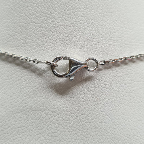 Collier - Chaîne en or blanc 18 carats avec diamant naturel certifié GIA 58 Facettes #5058