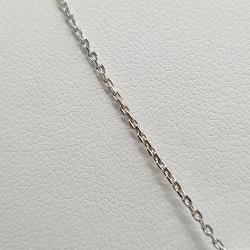 Collier - Chaîne en or blanc 18 carats avec diamant naturel certifié GIA 58 Facettes #5058