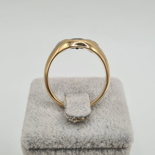 Bague en or jaune 18k avec saphir 58 Facettes #5066