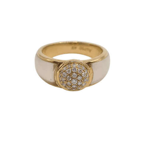 Bague en or jaune 18k avec diamant 58 Facettes #5069
