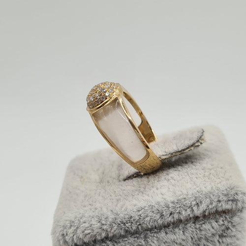 Bague en or jaune 18k avec diamant 58 Facettes #5069