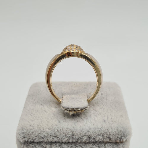 Bague en or jaune 18k avec diamant 58 Facettes #5069