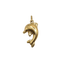Pendentif dauphin en or jaune 18 carats 58 Facettes #5070