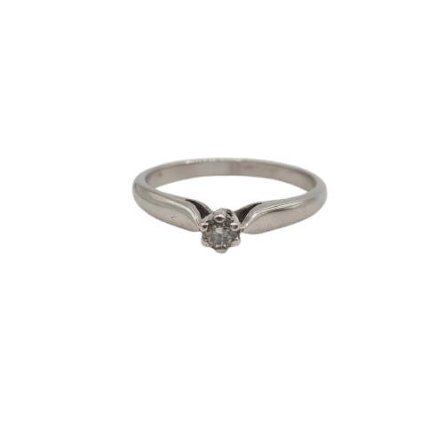 Bague solitaire en or blanc 18k 58 Facettes #5071
