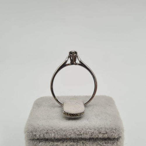 Bague solitaire en or blanc 18k 58 Facettes #5071