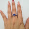 Bague en or blanc 18k avec tanzanite 58 Facettes #BT7